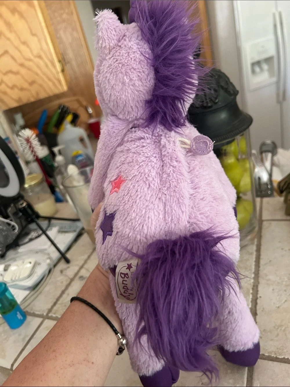 Scentsy Buddy Lavender Plush Unicorn with Purple Metallic Horn and Hooves